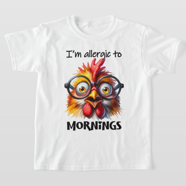 Camiseta Estou alérgico às manhãs! (Postura )