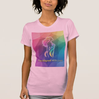 Camiseta Estou Alinhado Com Amor Arte Espiritual Moderna