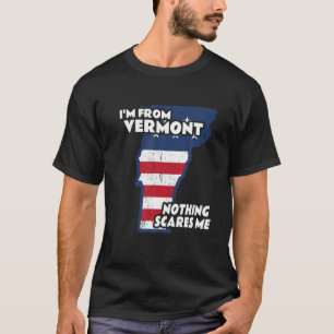 Camiseta Estou angustiado por ser do Estado de Vermont.