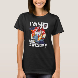 Camiseta Estou aos 40 E Sou Incrível Carpa Japonesa Peixe K