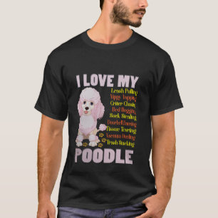 Camiseta Estou Apaixonado Pelo Meu Cachorro De Poodle