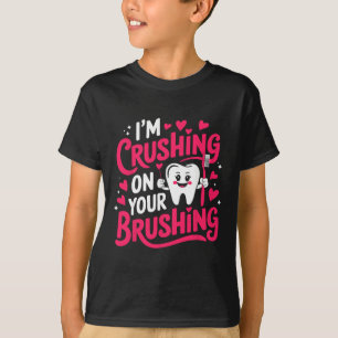 Camiseta Estou Apaixonado Pelo Seu Escovar Divertido Dental