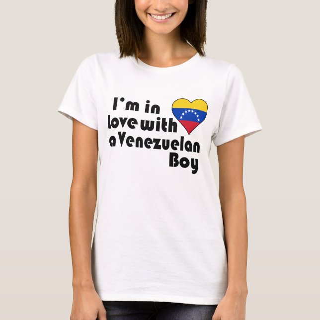 Camiseta Estou apaixonado por um rapaz venezuelano (Frente)