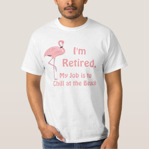 Camiseta Estou Aposentado Tema de Praia Engraçado Aposentad