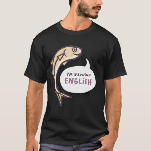 Camiseta Estou aprendendo Inglês Manjubas Amarelas