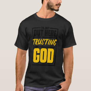 Camiseta Estou Aqui A Confiar Em Deus Que Jesus Cristão Sej