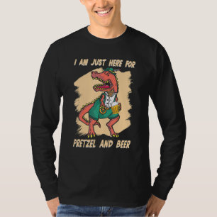 Camiseta Estou Aqui Apenas Para Beer Dinossauros Alemão Báv