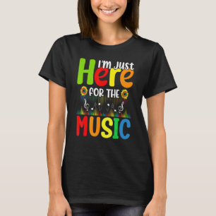 Camiseta Estou aqui apenas para o estudante de música de vo