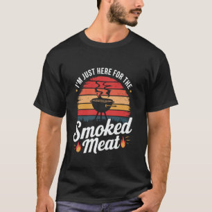 Camiseta Estou aqui apenas para o Smoked Meat Retro Meat Sm