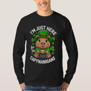 Camiseta Estou Aqui Apenas Para Os Capynanigans Divertidos