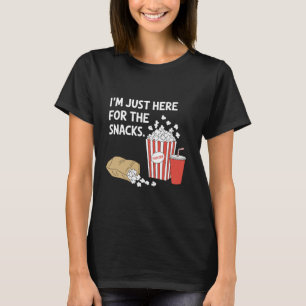 Camiseta Estou Aqui Apenas Para Os Lanches Divertido Jogo D