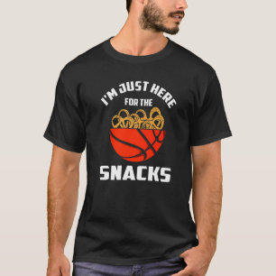 Camiseta Estou Aqui Apenas Para Os Lanches Fantasia Basquet