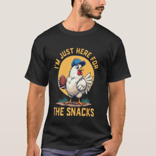 Camiseta Estou Aqui Apenas Para Os Lanches Futebol Divertid