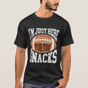 Camiseta Estou Aqui Apenas Para Os Lanches Futebol Divertid
