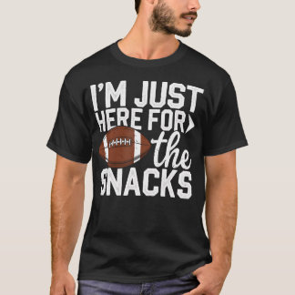 Camiseta Estou Aqui Apenas Para Os Lanches Futebol Irmão Ir