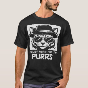 Camiseta Estou Aqui Apenas Para Os Ronronares Introvertido 