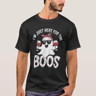Camiseta Estou Aqui Apenas para os Vaias Fantasma Divertido