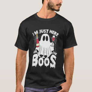 Camiseta Estou Aqui Apenas Para Os Vaias Halloween Mulheres