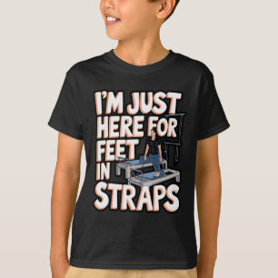 Camiseta Estou Aqui Apenas Para Pés Em Tiras Pilates Yoga F