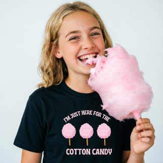 Camiseta Estou Aqui Apenas Pelo Algodão Doce