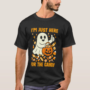 Camiseta Estou Aqui Apenas Pelo Doces Punhalada de Hallowee