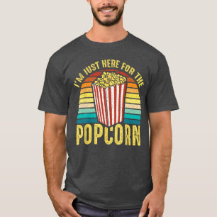 Camiseta Estou Aqui Apenas Pelo Pipoca Cinema Filme Pipoca