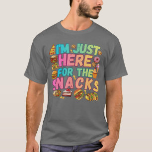 Camiseta Estou Aqui Apenas pelos Lanches Comida Foodie Humo