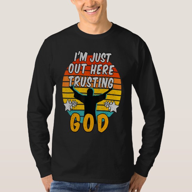 Camiseta Estou Aqui Confiando em Deus 1 (Frente)