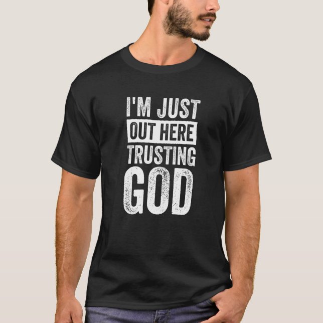Camiseta Estou aqui confiando em Deus 2 (Frente)
