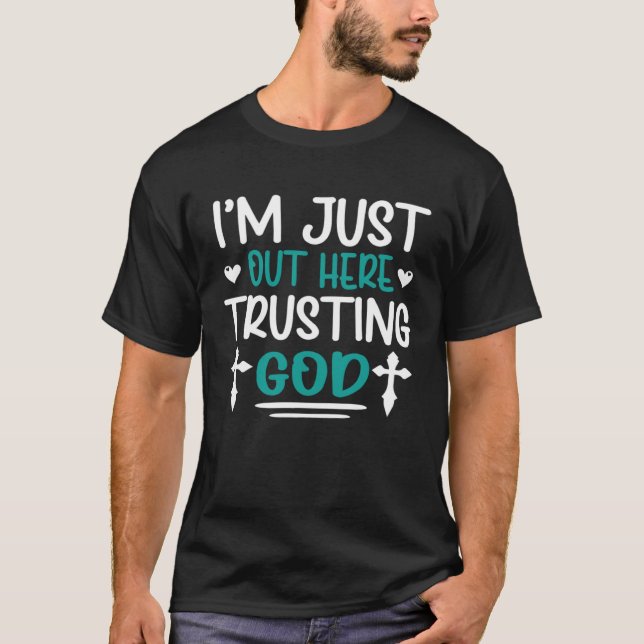 Camiseta Estou aqui confiando em Deus 2 (Frente)