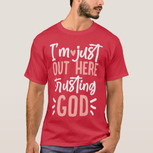 Camiseta Estou Aqui Confiando Em Deus Premium
