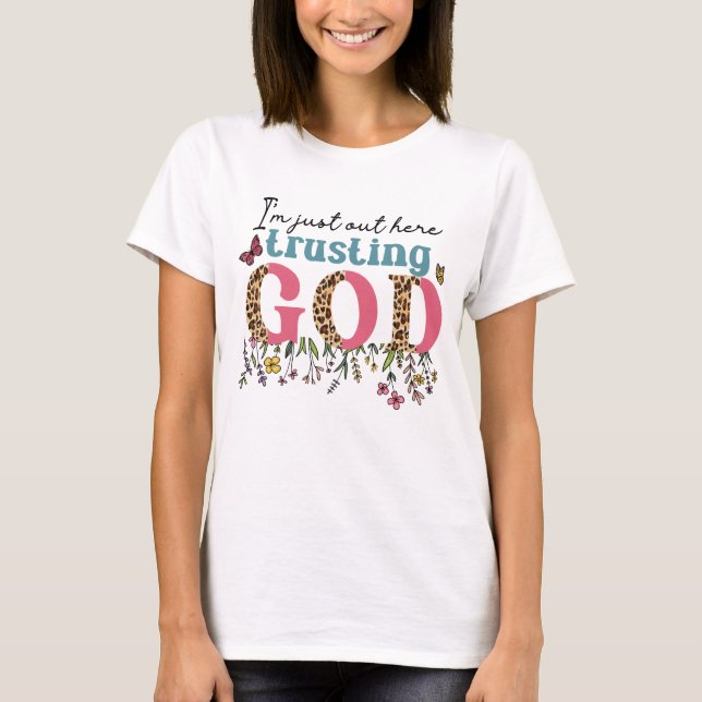 Camiseta Estou aqui confiante (Frente)