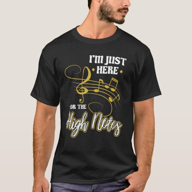 Camiseta Estou aqui para a cantora de ópera do High Notes (Frente)