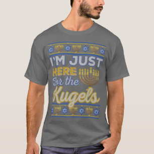 Camiseta Estou aqui para a Comida J do Hanukkah Engraçado d