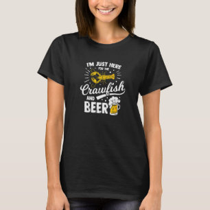 Camiseta Estou aqui para a lagosta e a cerveja