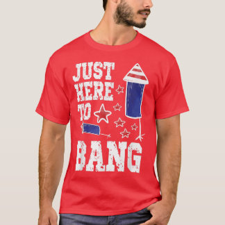 Camiseta Estou Aqui Para Bang 4 De Julho, Bandeira American
