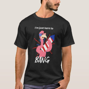 Camiseta Estou aqui para Bang Flamingo, 4º da Festa de julh