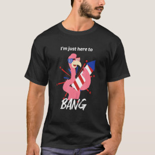 Camiseta Estou aqui para Bang Flamingo, 4º da Festa de julh