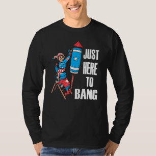 Camiseta Estou Aqui Para Bang Gnomos 4 De Julho Bandeira Am