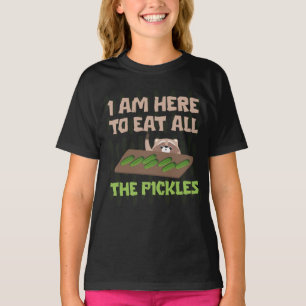 Camiseta estou aqui para comer todos os picles Guaxinim eng