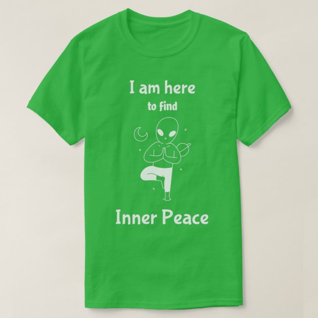 Camiseta Estou aqui para encontrar a Paz 1. (Frente do Design)