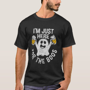 Camiseta Estou aqui para o amante da cerveja Boos Ghost Fun