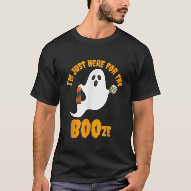 Camiseta Estou aqui para o Bebendo Boos Booze Bourbon H (Frente)