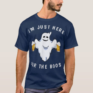 Camiseta Estou Aqui Para O Bebendo De Boos Fantasmas Engraç