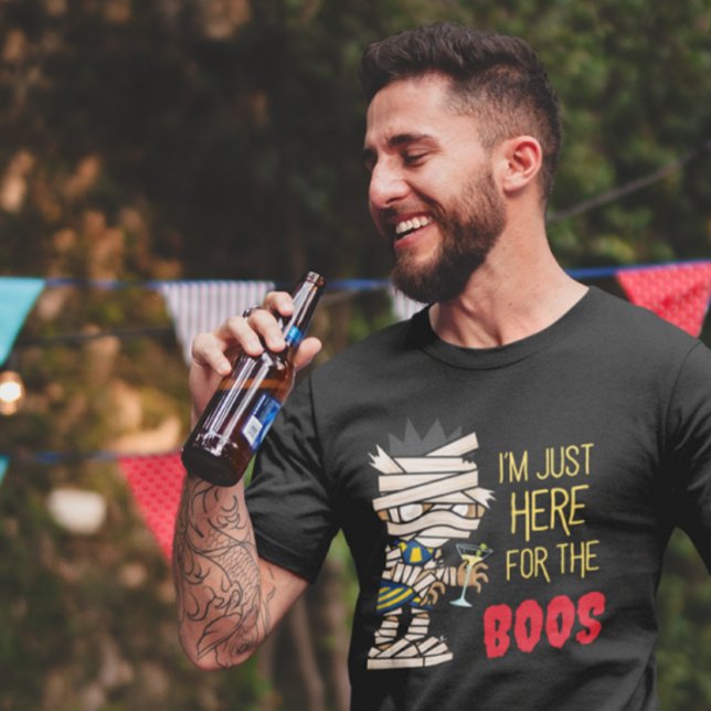 Camiseta "Estou aqui para o BOLO" Engraçado Mummy Halloween (Criador carregado)