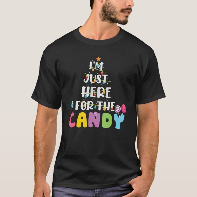 Camiseta Estou aqui para o Candi de Natal (Frente)