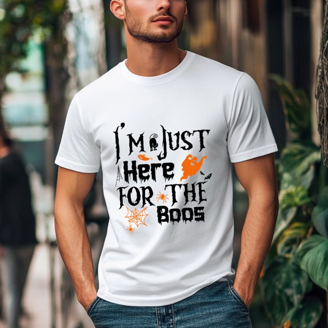 Camiseta ESTOU AQUI PARA O CHEFE, Halloween Pumpkin (Criador carregado)