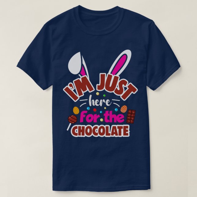 Camiseta Estou aqui para o Chocolate (Frente do Design)
