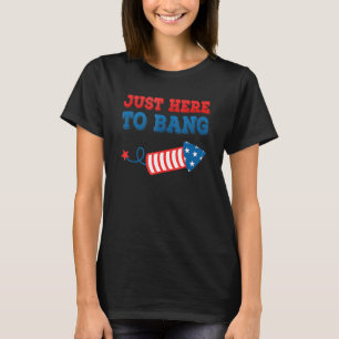 Camiseta Estou aqui para o dia 4 de julho, 4 de julho