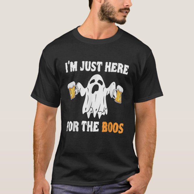Camiseta Estou Aqui Para O Dia Das Bruxas De Boos (Frente)